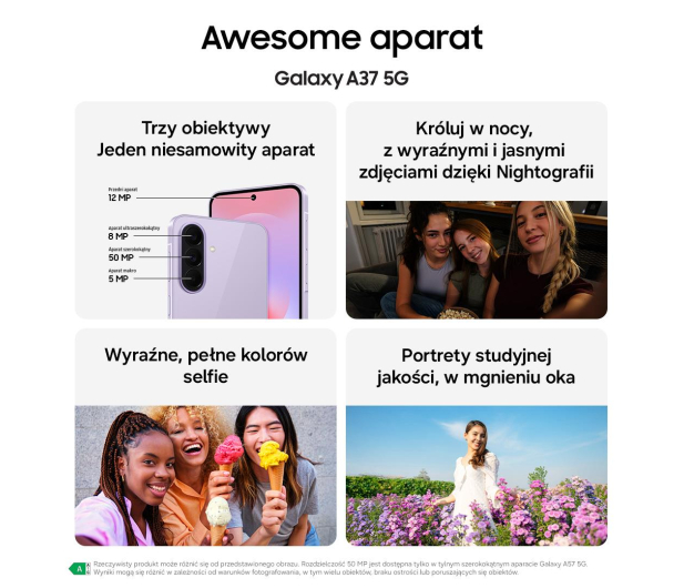 SAMSUNG Galaxy A37 8/256GB Biały - 1507081 - zdjęcie 10